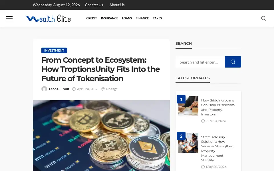 Screenshot of wealth-elite.com