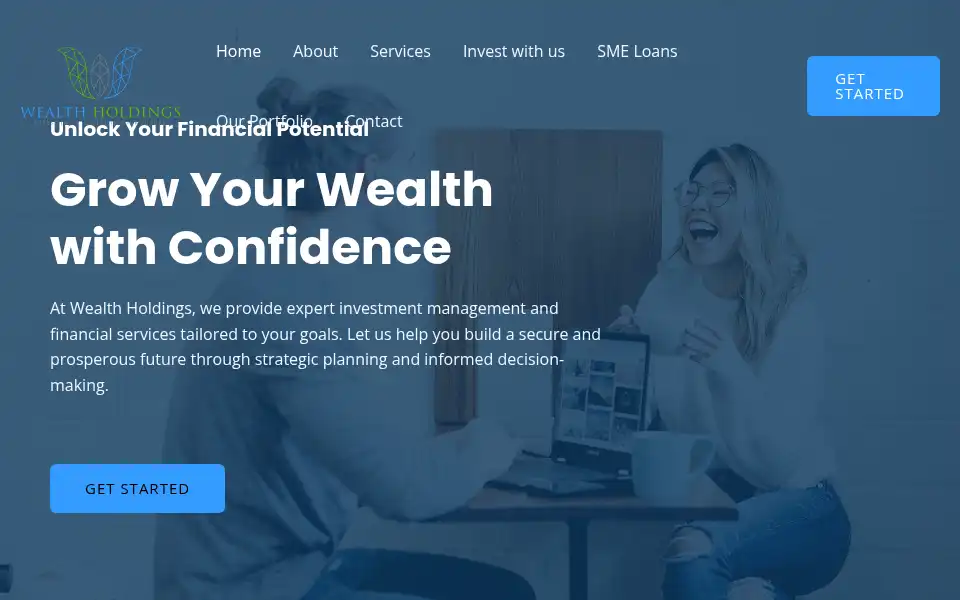 Screenshot of wealth-holdings.co.za