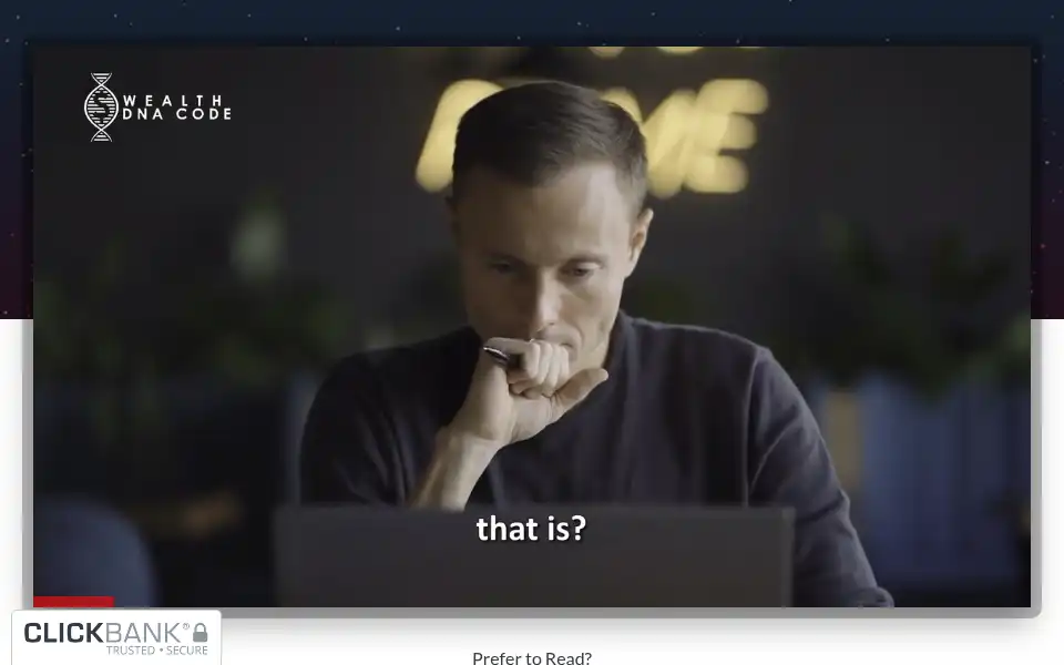 Screenshot of wealthdnacode.com