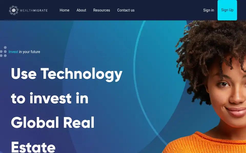 Screenshot of wealthmigrate.com