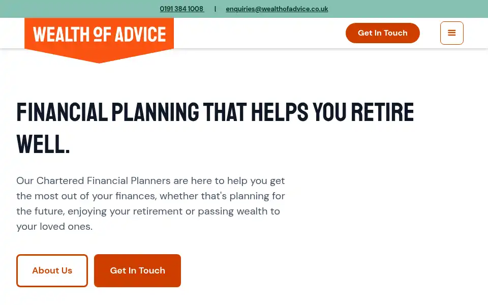 Screenshot of wealthofadvice.co.uk