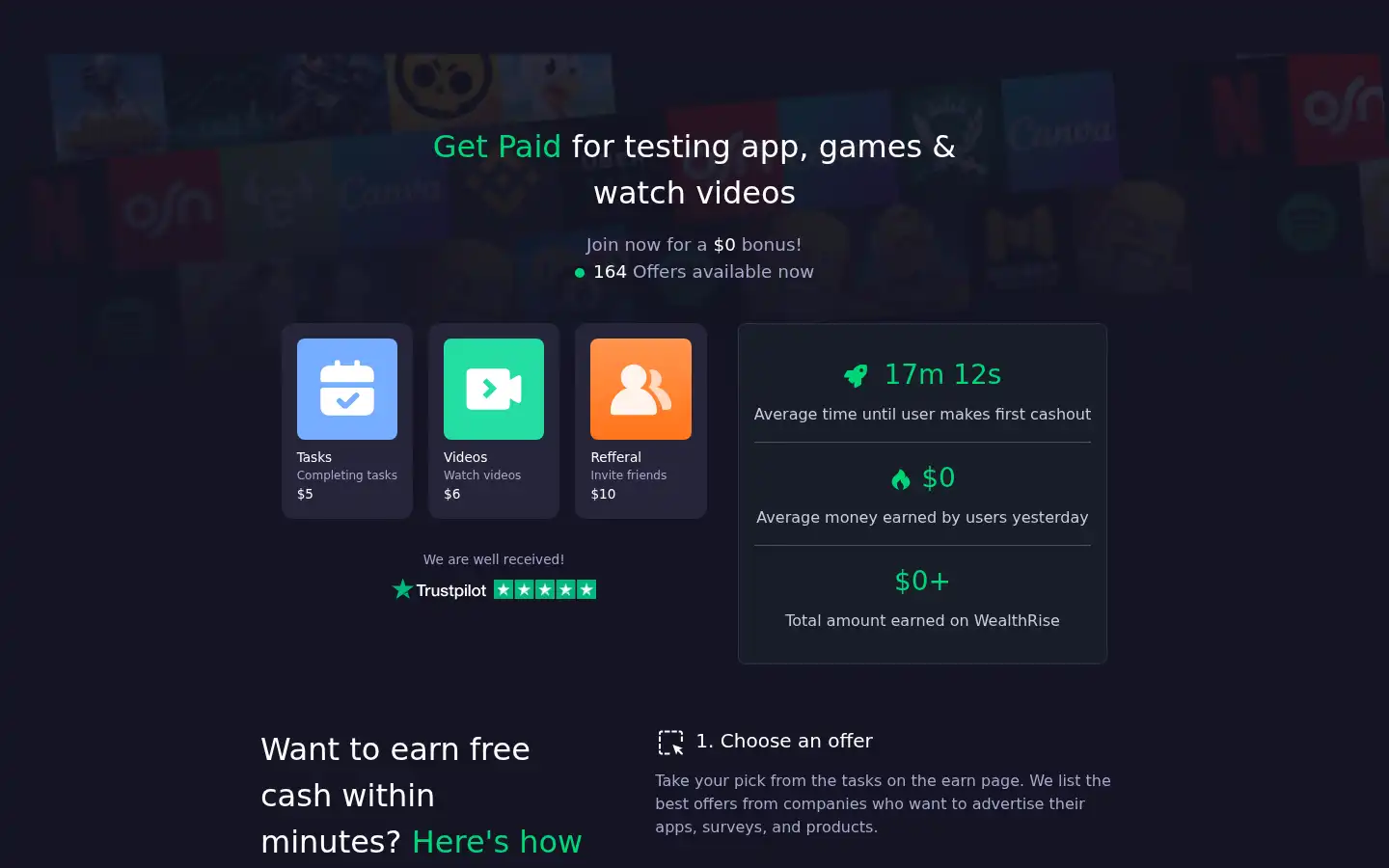 Screenshot of wealthriseft.com