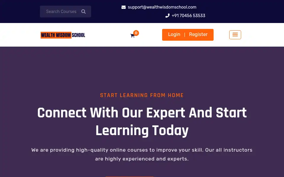 Screenshot of wealthwisdomschool.com