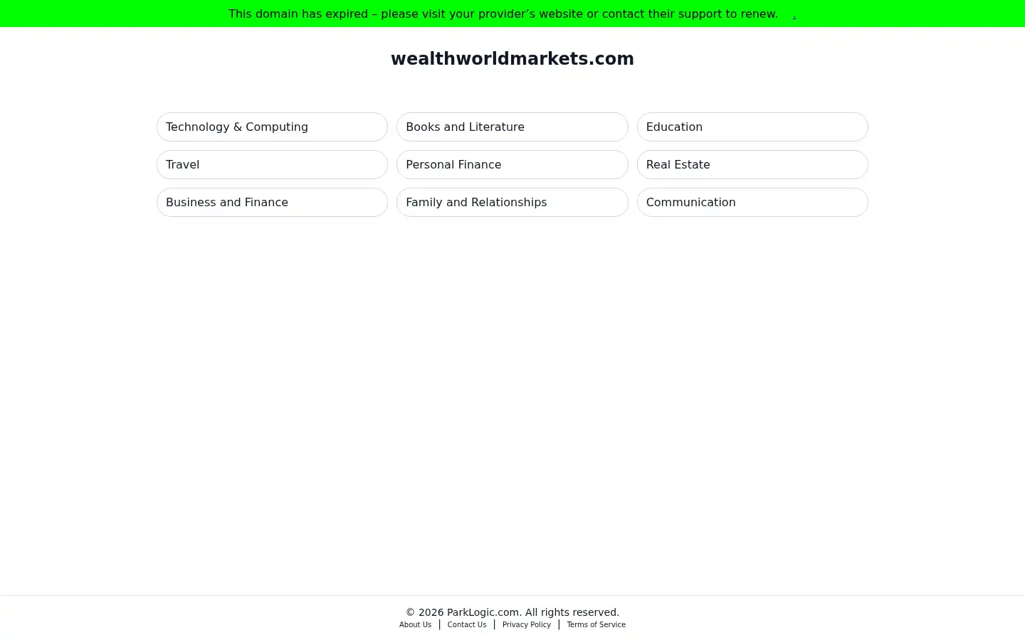 Screenshot of wealthworldmarkets.com