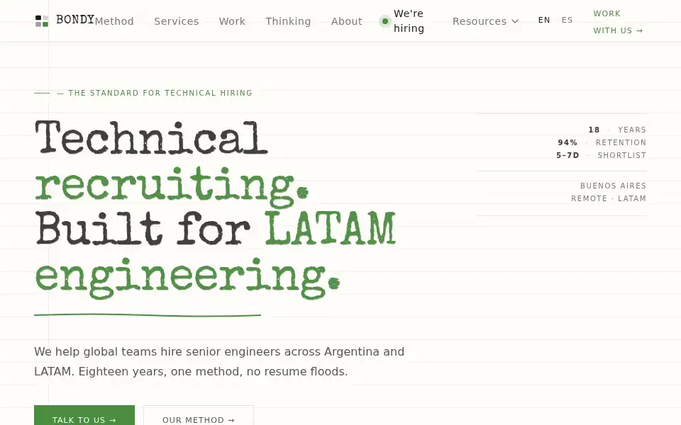 Screenshot of wearebondy.com