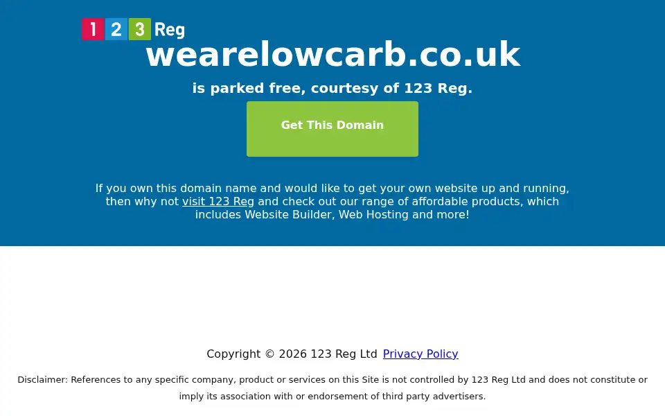 Screenshot of wearelowcarb.co.uk