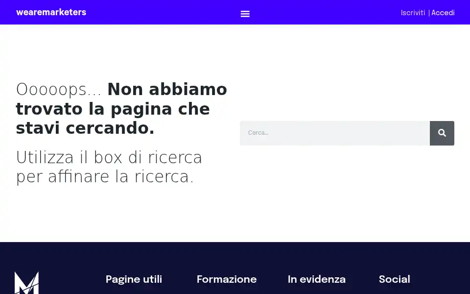 Screenshot of wearemarketers.net