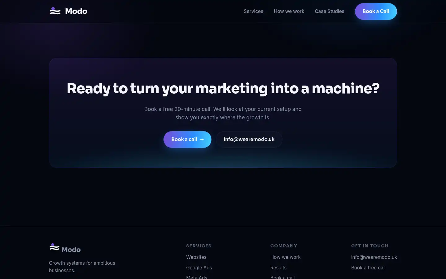 Screenshot of wearemodo.uk