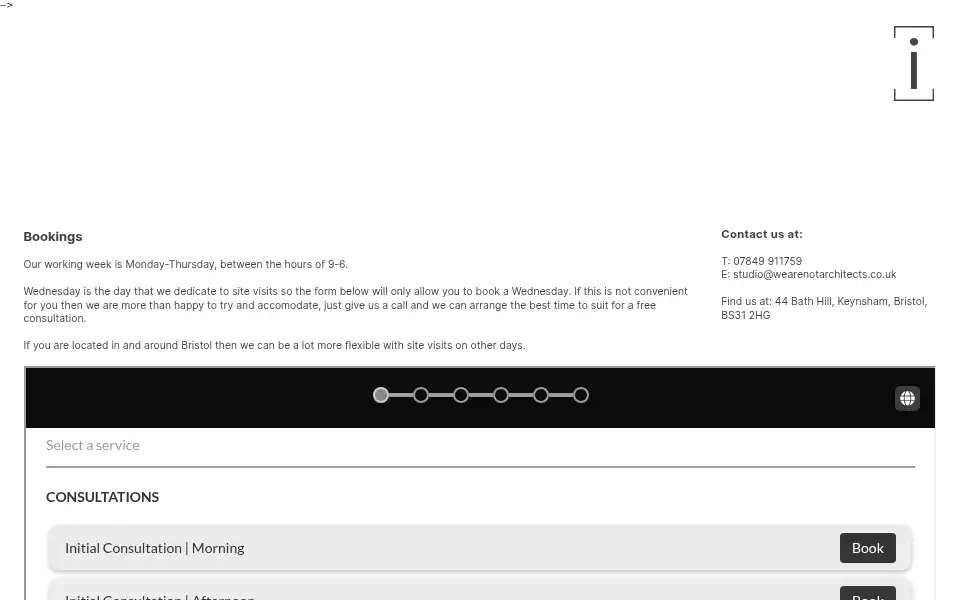 Screenshot of wearenotarchitects.co.uk