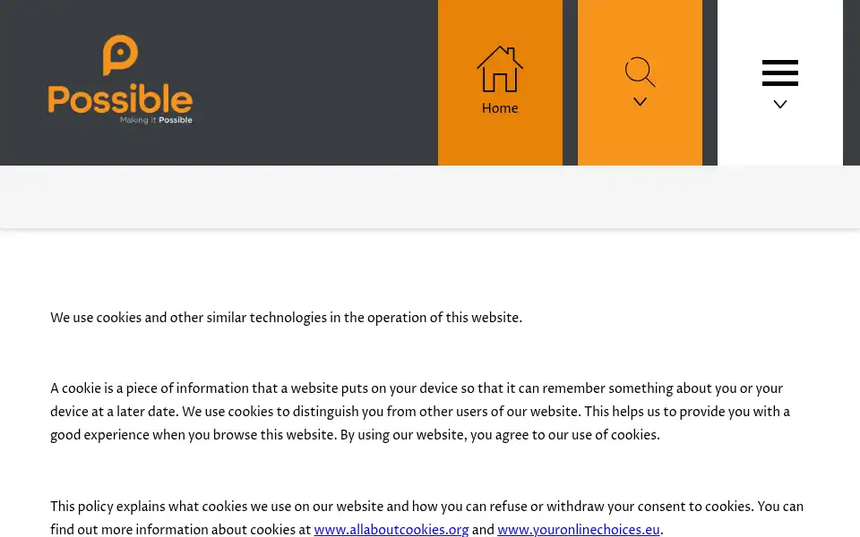 Screenshot of wearepossible.co.uk
