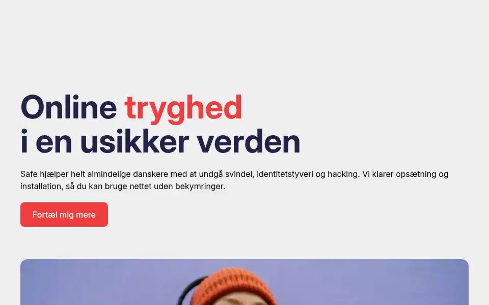 Screenshot of wearesafe.dk