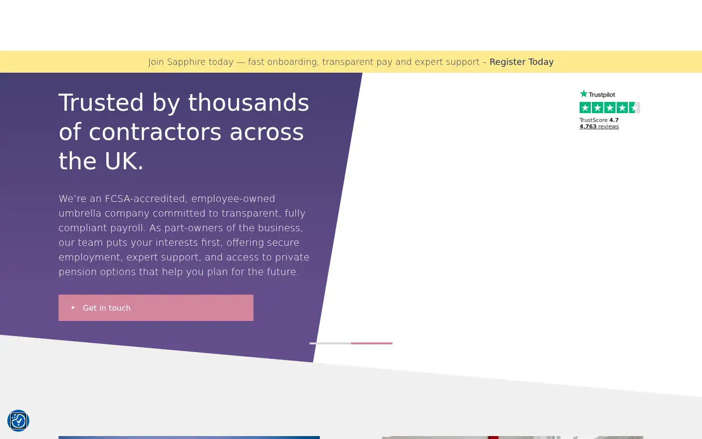 Screenshot of wearesapphire.co.uk