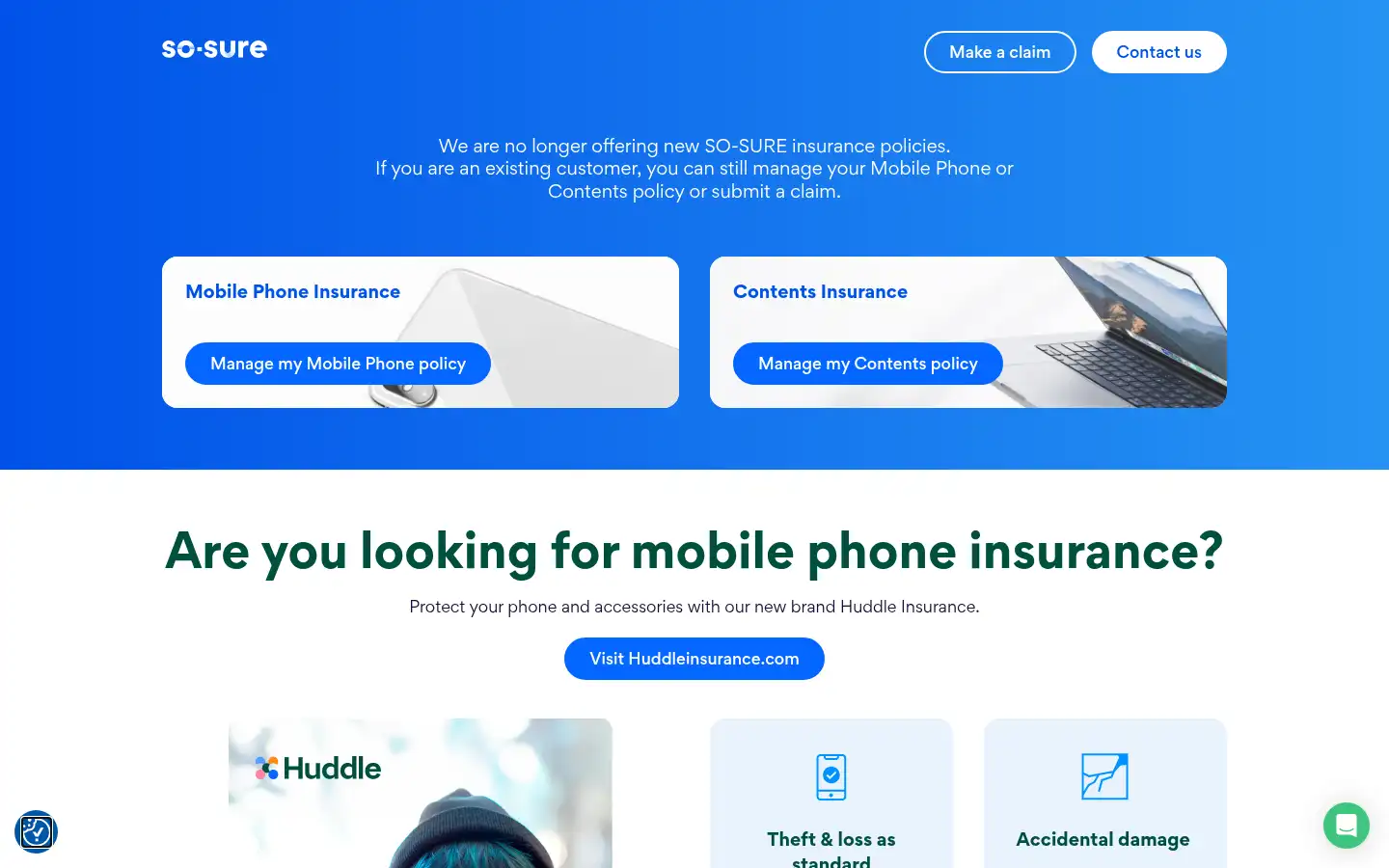 Screenshot of wearesosure.com