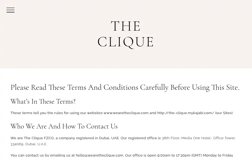 Screenshot of wearetheclique.com