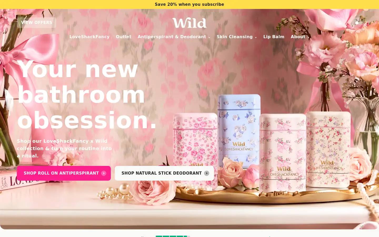 Screenshot of wearewild.com