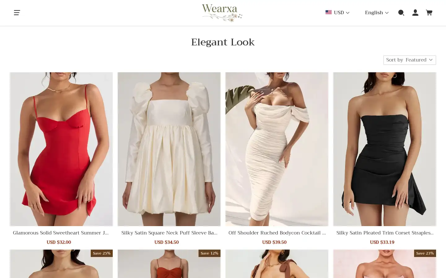 Screenshot of wearxa.com