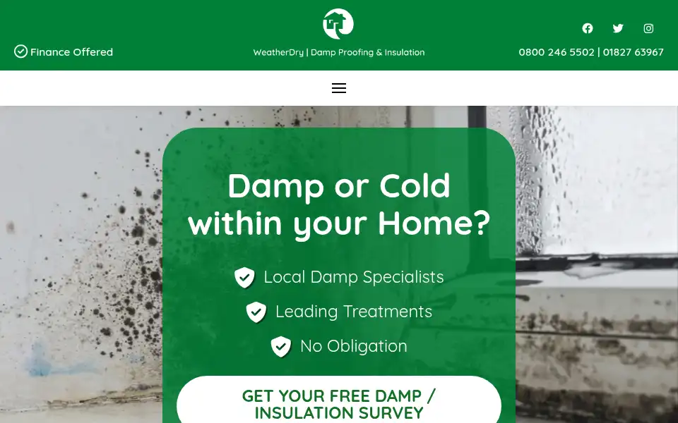 Screenshot of weatherdry.co.uk