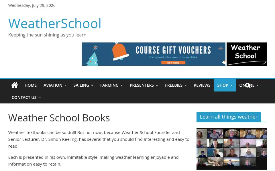 Screenshot of weatherschool.co.uk