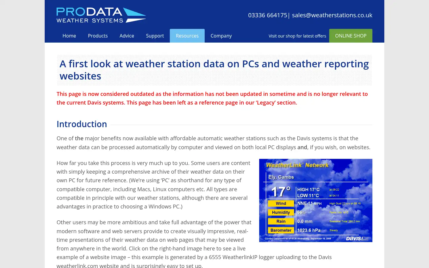 Screenshot of weatherstations.co.uk