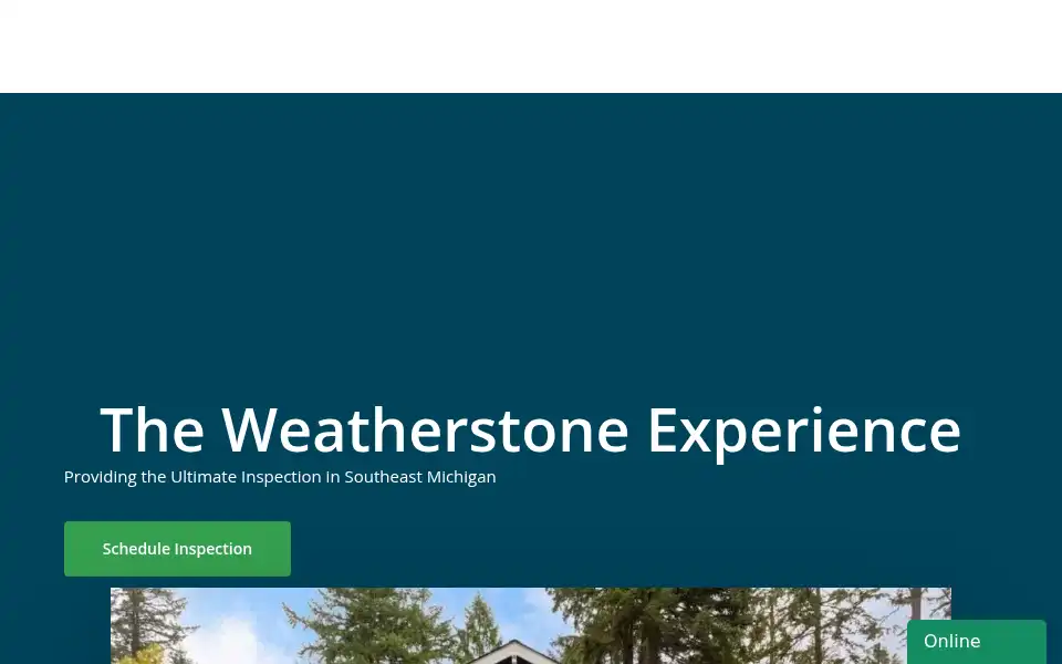Screenshot of weatherstoneinspections.com