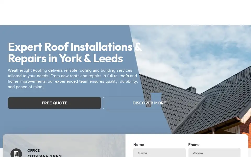 Screenshot of weathertight-roofing.co.uk