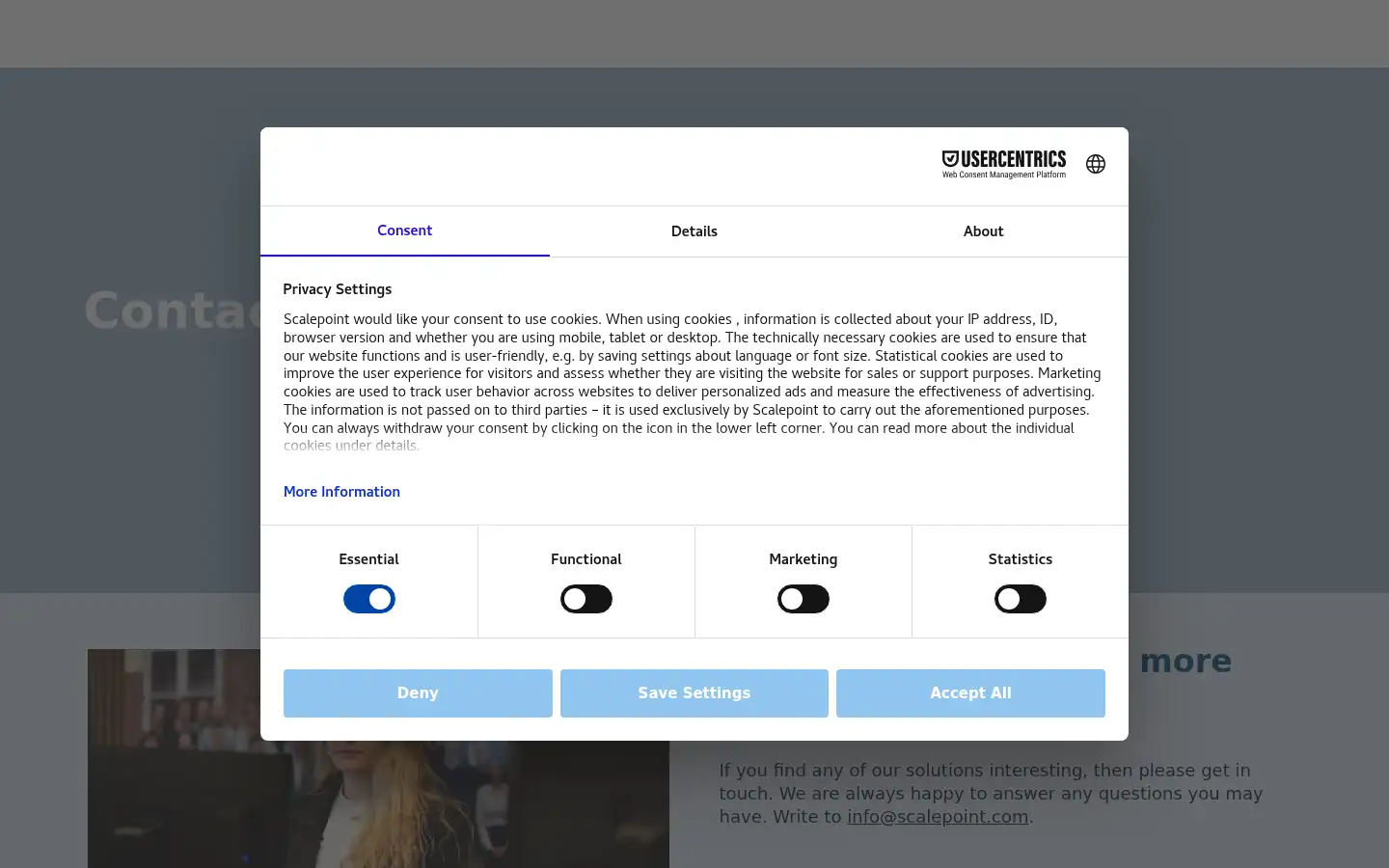 Screenshot of web.scalepoint.com