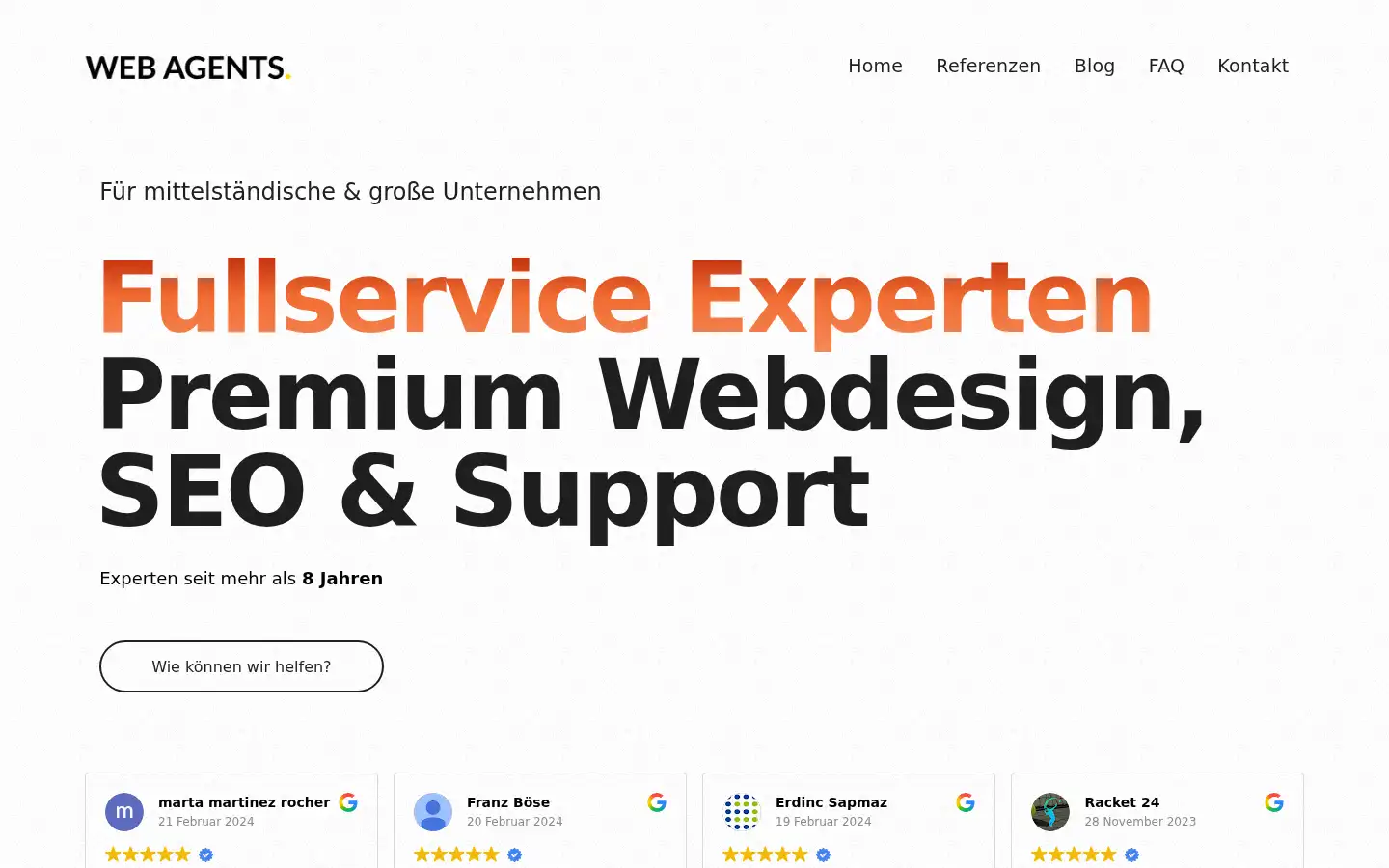 Screenshot of webagents.eu