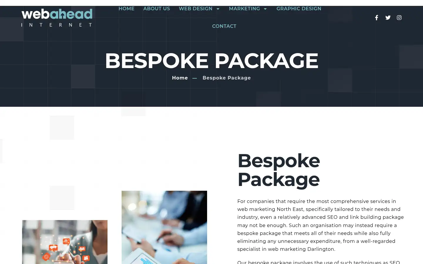 Screenshot of webaheadinternetltd.co.uk