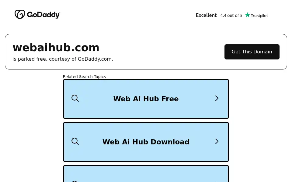 Screenshot of webaihub.com
