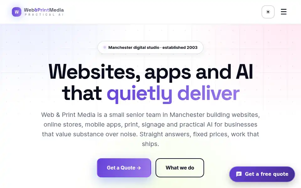 Screenshot of webandprintmedia.co.uk