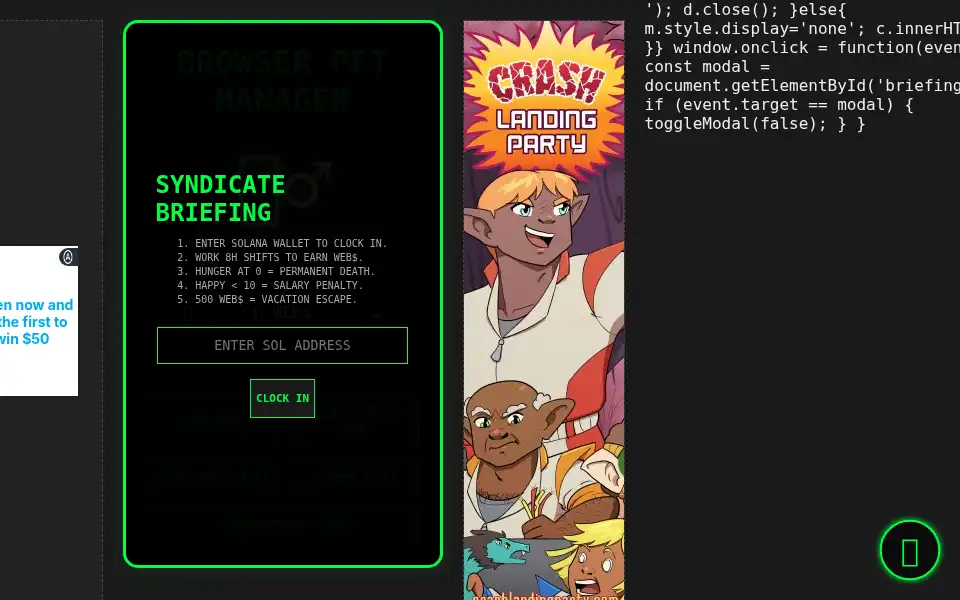 Screenshot of webby.pet
