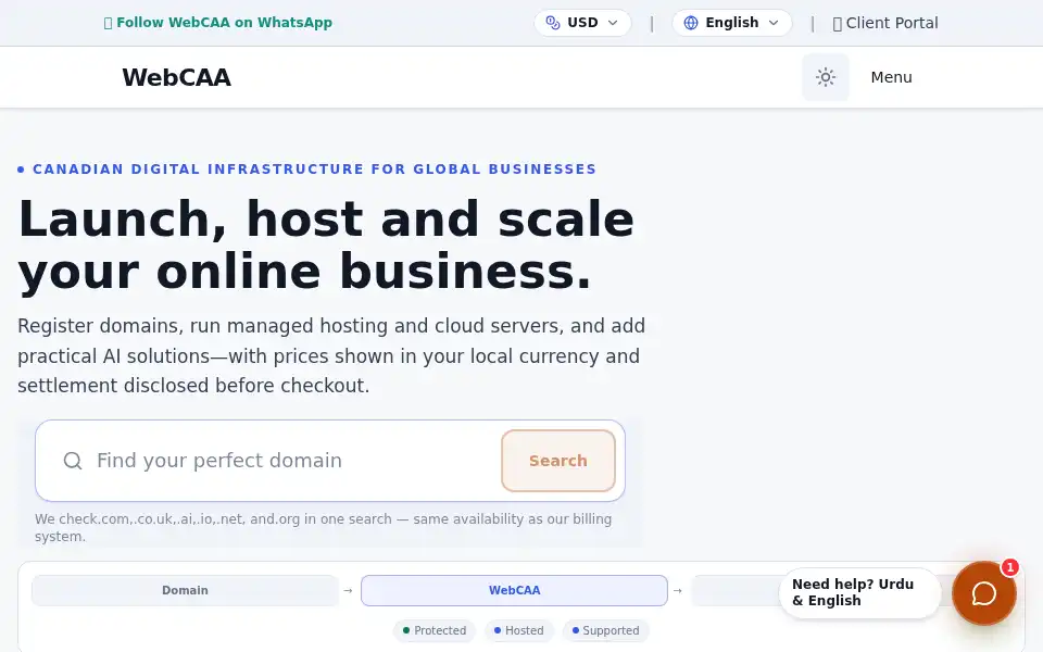 Screenshot of webcaa.com