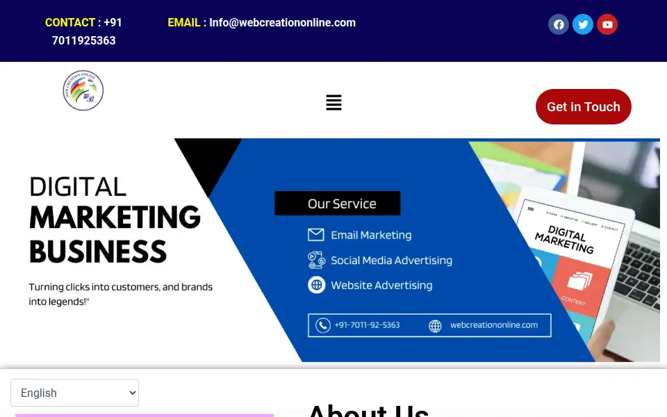 Screenshot of webcreationonline.com