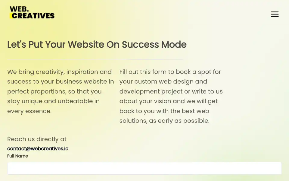 Screenshot of webcreatives.in