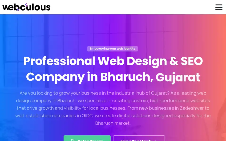 Screenshot of webculous.com