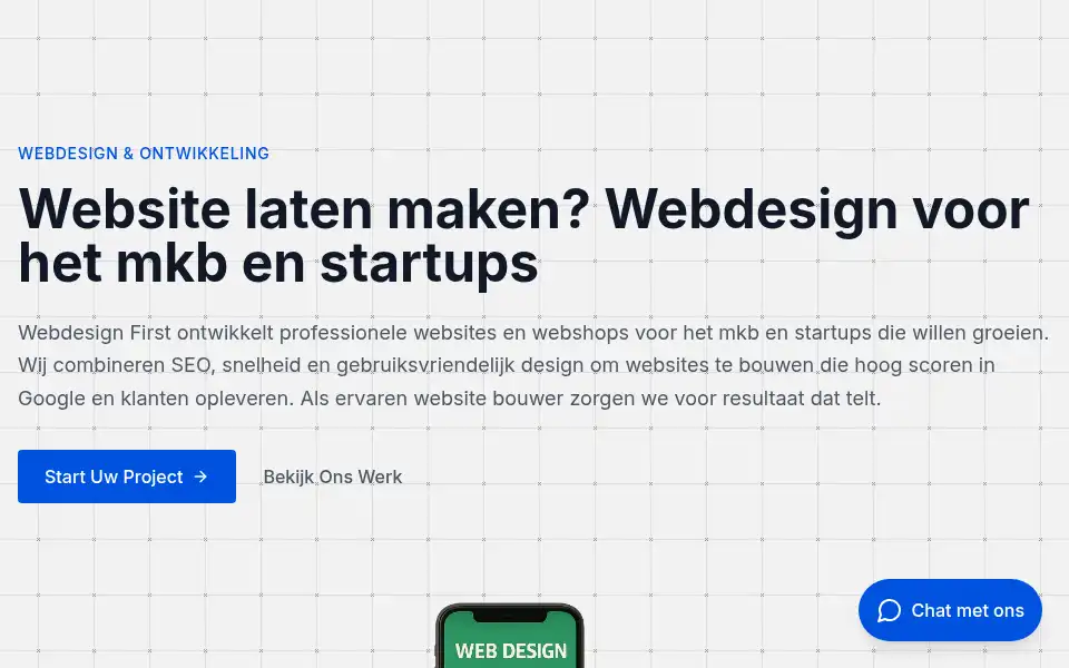 Screenshot of webdesignfirst.nl
