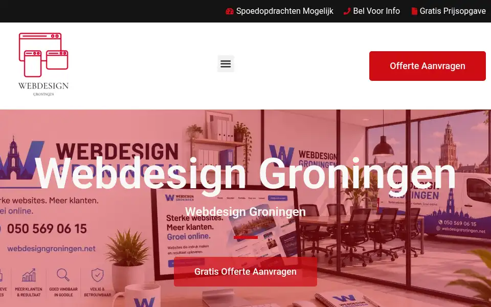 Screenshot of webdesigngroningen.net