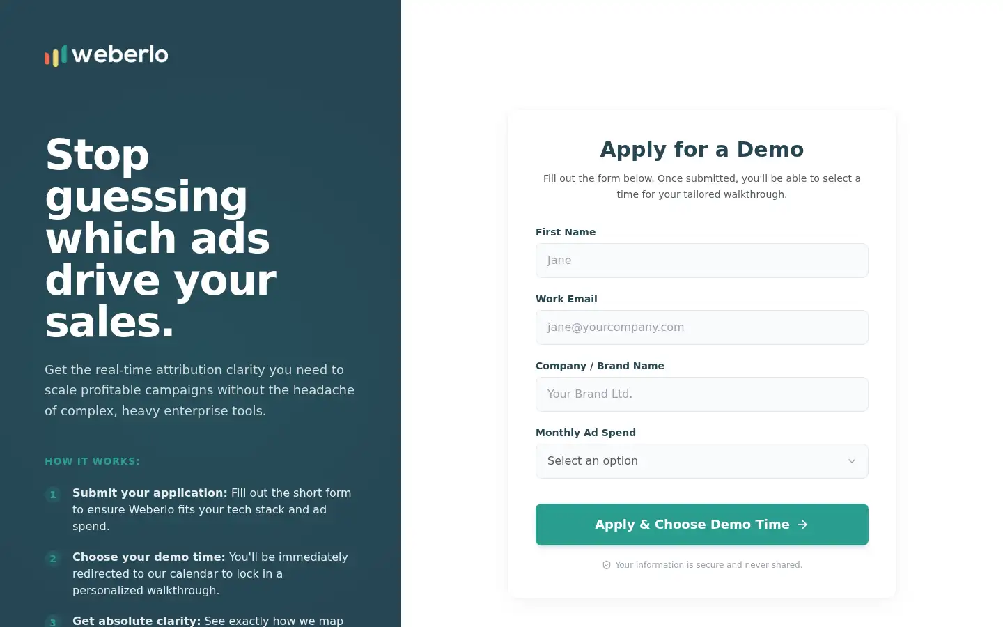 Screenshot of weberlo.com