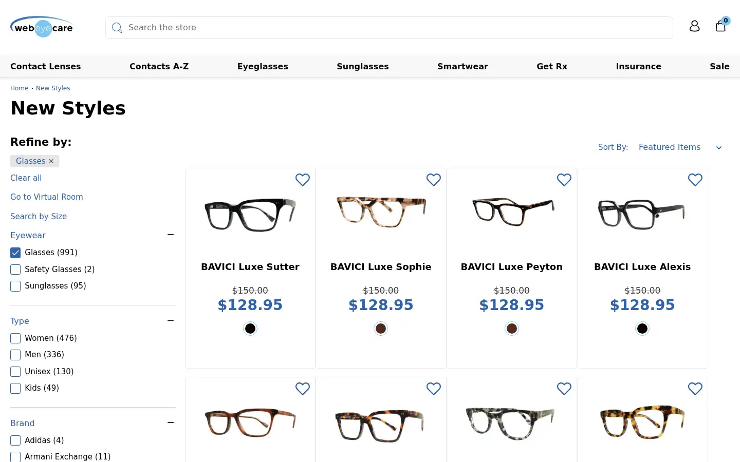 Screenshot of webeyecare.com