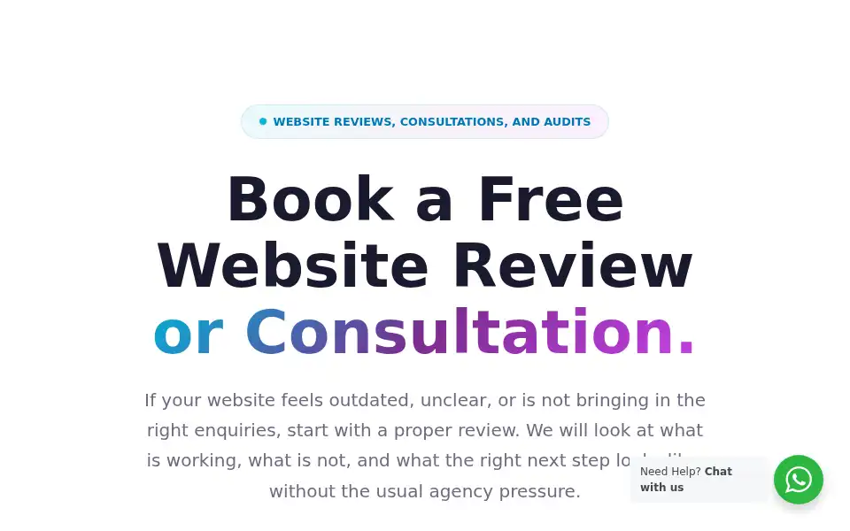 Screenshot of webfinitystudio.co.uk