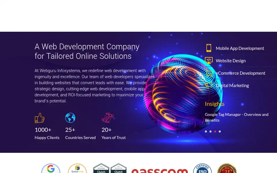 Screenshot of webguru-india.com