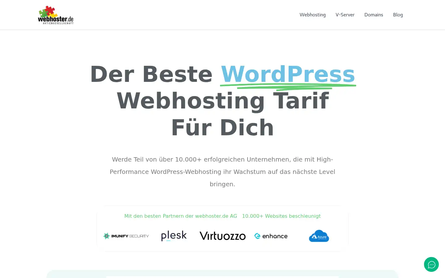 Screenshot of webhoster.ag