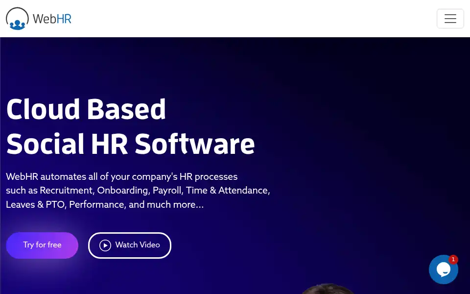 Screenshot of webhr.co