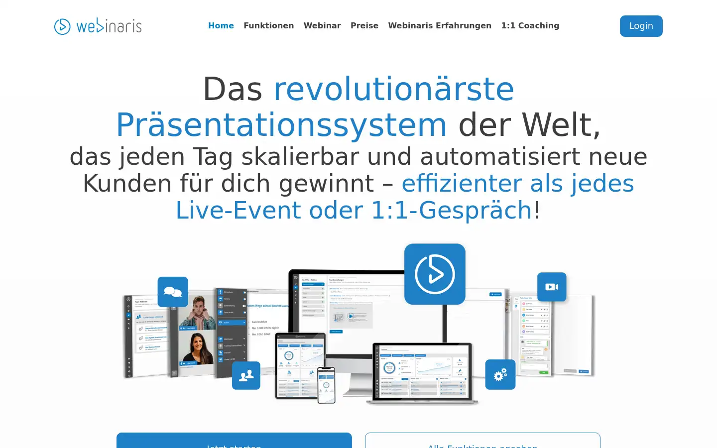 Screenshot of webinaris.com