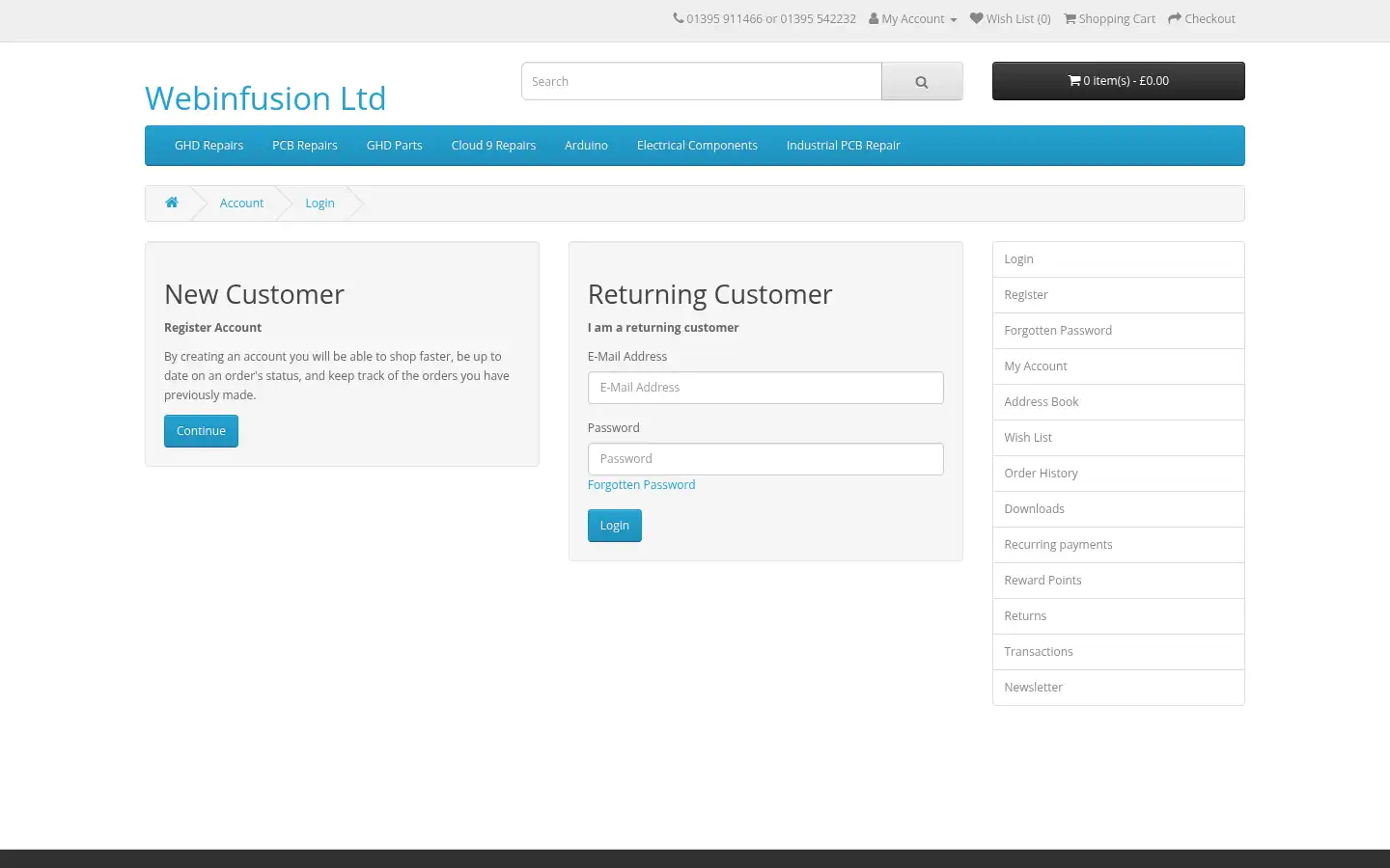 Screenshot of webinfusion.co.uk