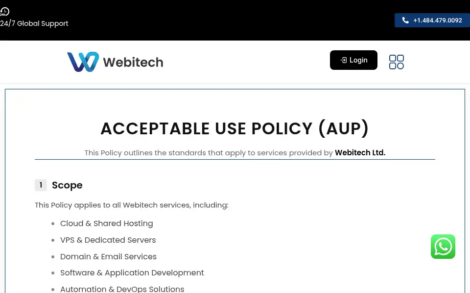 Screenshot of webitech.com