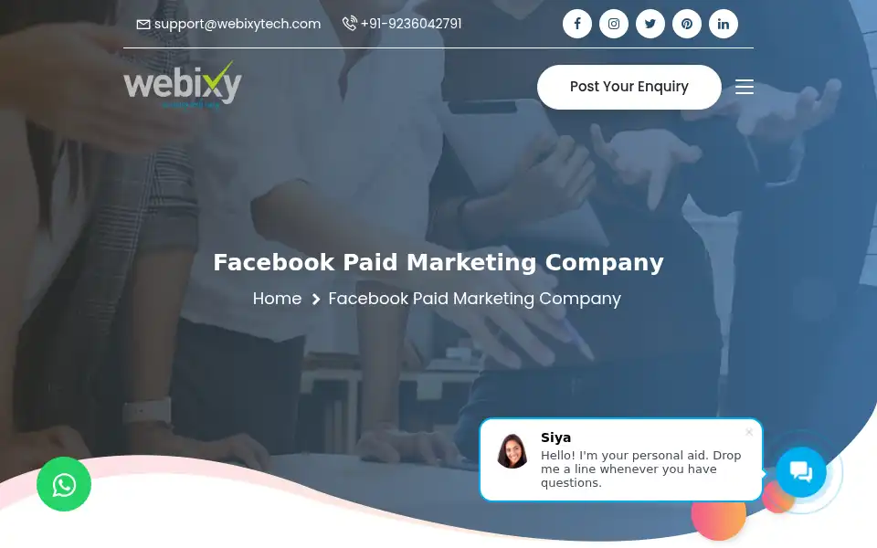 Screenshot of webixytech.com
