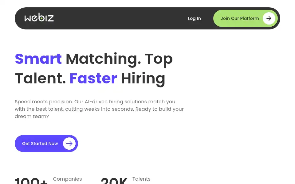 Screenshot of webiz.com