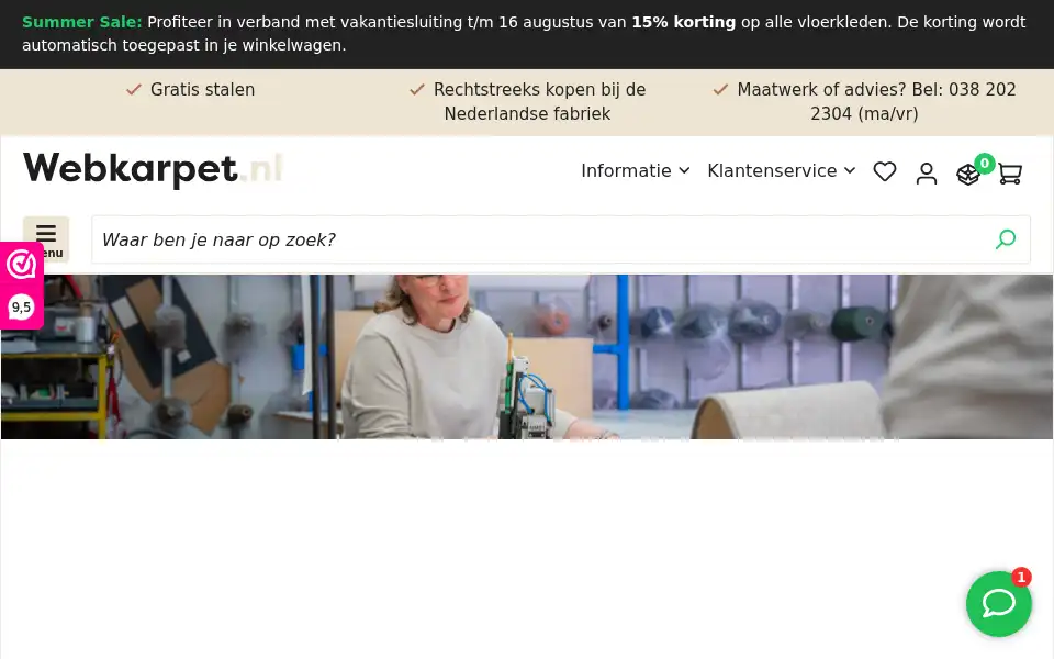 Screenshot of webkarpet.nl