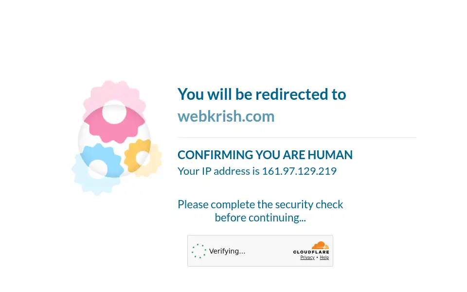 Screenshot of webkrish.com